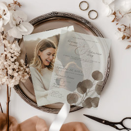 Elegante Fall Botanische Ash-Overlay-Hochzeit