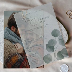 Elegante Fall Botanische Sage Overlay Hochzeit