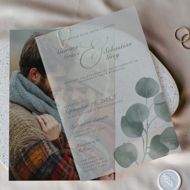 Elegante Fall Botanische Sage Overlay Hochzeit (Von Creator hochgeladen)