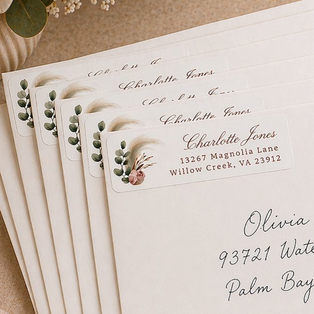 Elegante Fall Floral Rücksendeadresse (Return Address Label)