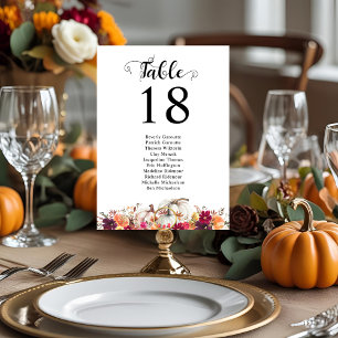 Elegante Fall Floral Watercolor Hochzeitskarte Mitteilungskarte