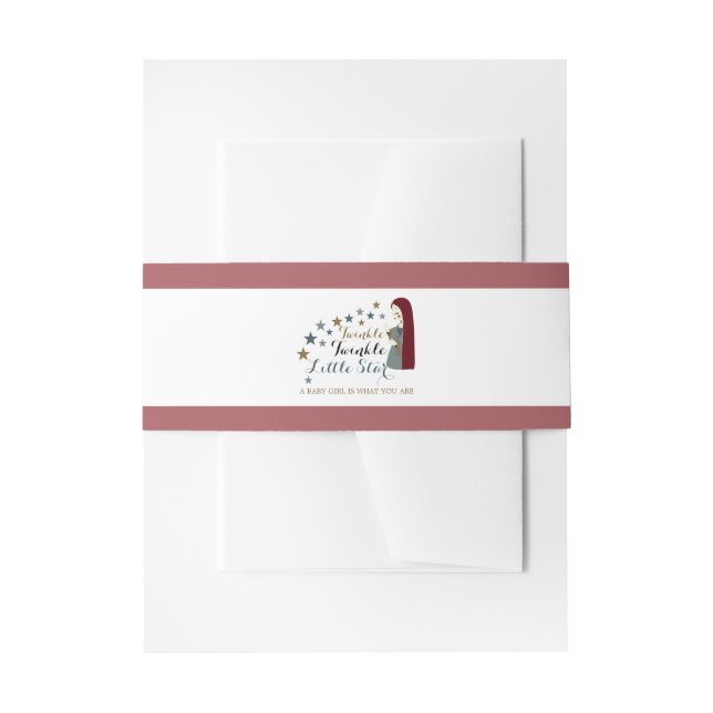 Elegante Fallsteine, Babydusche Einladungsbanderole (Vorderseite Beispiel)