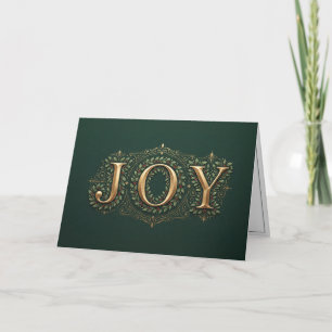 Elegante falsche Gold-Botanik-Freude-Weihnachten Feiertagskarte