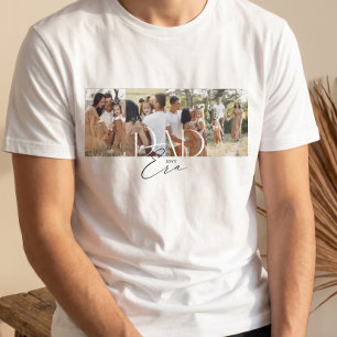 Elegante Familien-Foto-Collage zum Vatertag im Sti T-Shirt