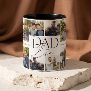 Elegante Familien-Fotocollage aus der Ära des Vate Tasse