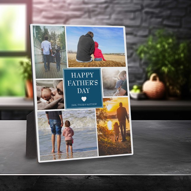 Elegante Familienfoto Collage | Vatertag Fotoplatte (Von Creator hochgeladen)