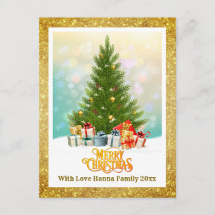 Elegante Familienweihnachtsgeschenke I Weihnachtsb Feiertagspostkarte