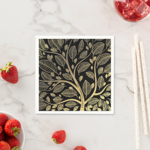 Elegante Family Wiedersehen Black Gold Herkunft Serviette