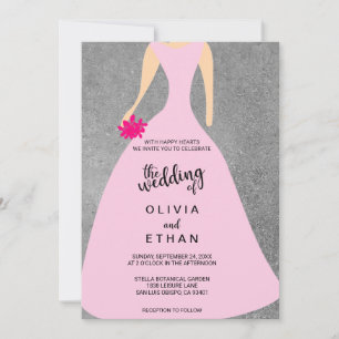 Elegante fancy florale Brautgraue Hochzeitseinladu Einladung