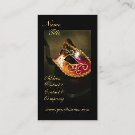 Elegante Fantasie-Maskerade-Masken-Visitenkarte Visitenkarte