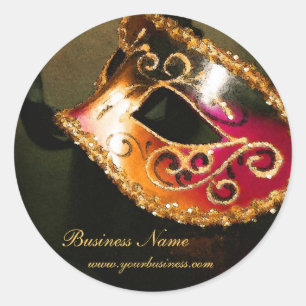 Elegante Fantasy Masqurade Maske Business Sticker