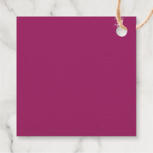 Elegante Farbblock-Hochzeitseinladung – Magenta Geschenkanhänger