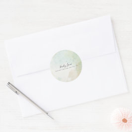 Elegante Farbe des grünen Wassers Runder Aufkleber