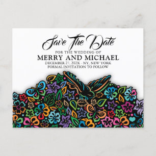 Elegante Farbe des Lebensdesigns Ankündigungspostkarte