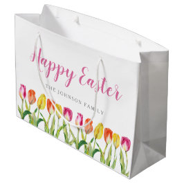Elegante Farben Blumen Große Geschenktüte