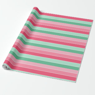 Elegante Farben und trendige Rosa Grün Geschenkpapier