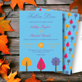 Elegante farbenfrohe Bäume Blauer Rustikale Sommer Einladung