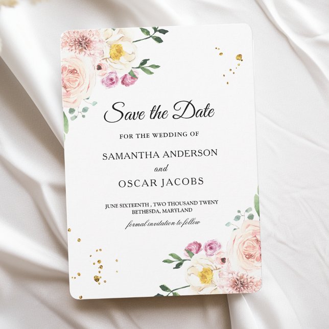 Elegante farbenfrohe Blume der Schönheit * Goldfal Save The Date (Von Creator hochgeladen)
