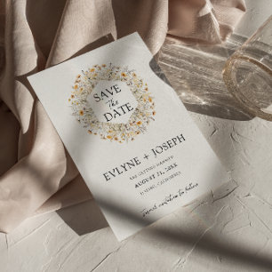 Elegante farbenfrohe Blumen Moderne, einzigartige  Save The Date