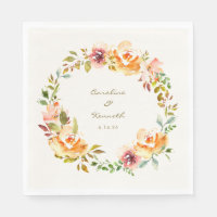 Elegante farbenfrohe Blumenbezeichnungen für Hochz