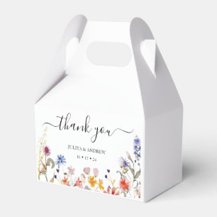 Elegante farbenfrohe Hochzeit der Wildblume Geschenkschachtel