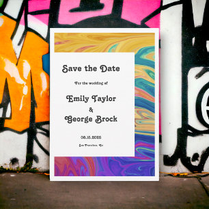Elegante farbenfrohe, nahtlose Abstrakte Hochzeit Save The Date