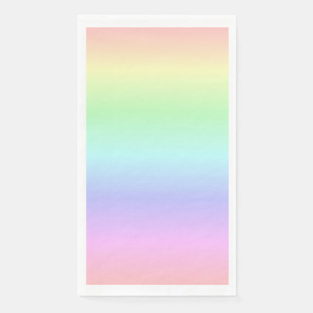 Elegante Farbenfrohe Regenbogenfarben Leichte Weic Serviette (Vorderseite)