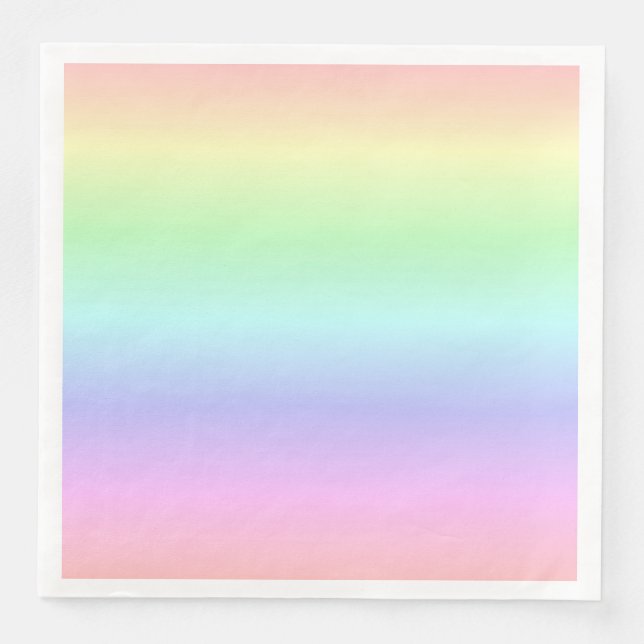 Elegante Farbenfrohe Regenbogenfarben Leichte Weic Serviette (Vorderseite)