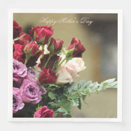 Elegante farbenfrohe Rose Serviette