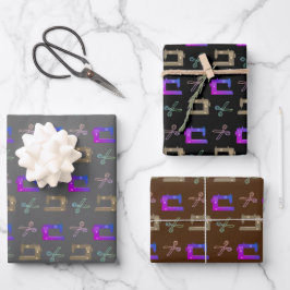 Elegante farbenfrohe Schneidemaschine Geschenkpapier Set