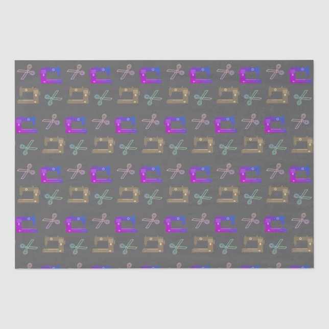 Elegante farbenfrohe Schneidemaschine Seidenpapier (Vorderseite)