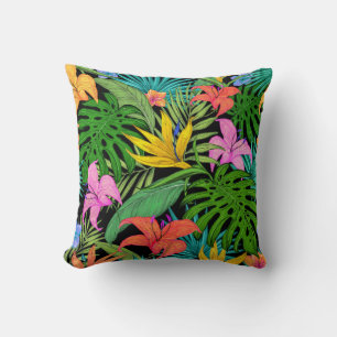 Elegante farbenfrohe Sommer-Tropical Floral Blätte Kissen