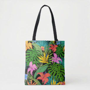 Elegante farbenfrohe Sommer-Tropical Floral Blätte Tasche
