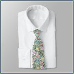 Elegante farbenfrohe Tropical Floral Neck Tie Krawatte<br><div class="desc">Herrliche Pastellmuster aus einem tropischen Dschungel.</div>