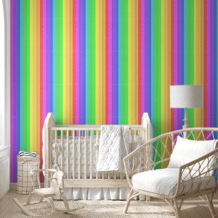 Elegante farbenfrohe vertikale Regenbogenstreifen Tapete