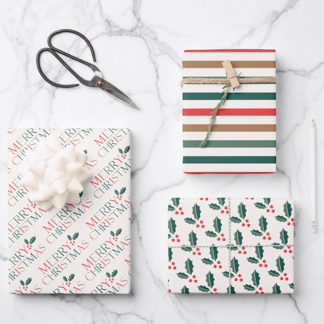 Elegante farbenfrohe Weihnachtsgrün Blätter (Vorderseite)