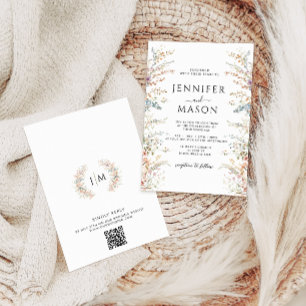 Elegante farbenfrohe Wildblume über die Wiese Blum Einladung