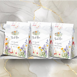 Elegante farbenfrohe Wildblumen Hochzeit Vielen Da Geschenkschachtel