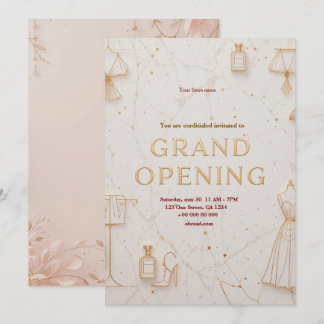 Elegante Fashion Boutique Grand Opening Einladung