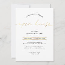 Elegante Faux-Gold- Schriftzug Geschäftseröffnung