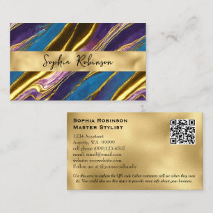 Elegante Faux-Gold- und Multicolor-Geschäftskarte Rabattkarte