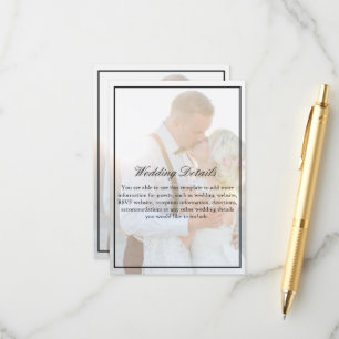 Elegante Faux-Vellum-Overlay-Fotoarrangements Begleitkarte