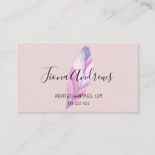 Elegante Feather Business Card Visitenkarte
