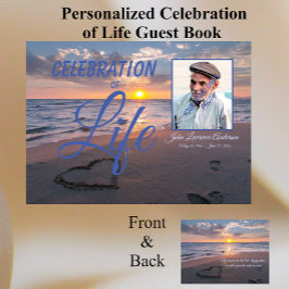 Elegante Feier des Lebens Sonnenuntergang Foto Gästebuch