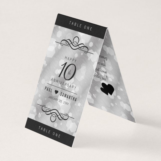 Elegante Feier zum 10. Geburtstag von Zinn (Vorderseite)