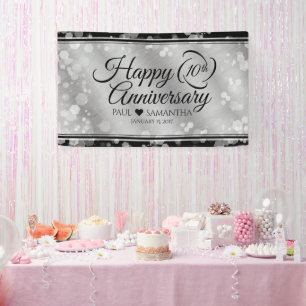 Elegante Feier zum 10. Geburtstag von Zinn Banner