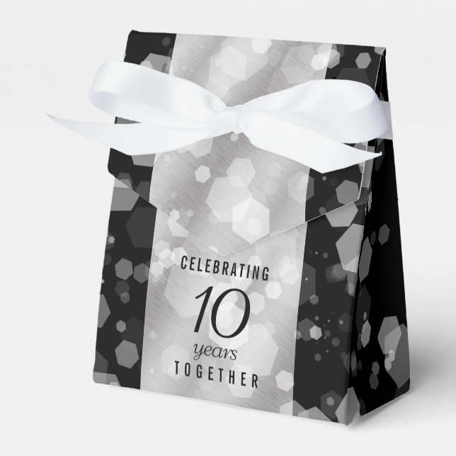Elegante Feier zum 10. Geburtstag von Zinn Geschenkschachtel (Vorderseite)