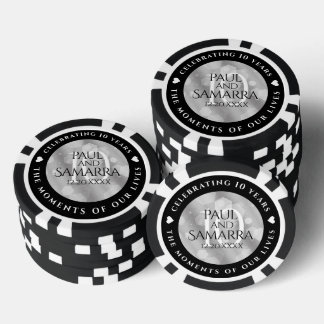Elegante Feier zum 10. Geburtstag von Zinn Pokerchips