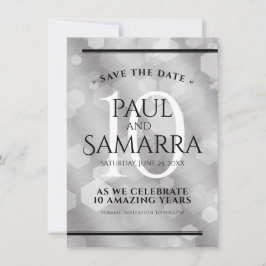 Elegante Feier zum 10. Geburtstag von Zinn Save The Date