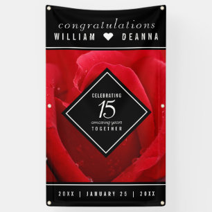 Elegante Feier zum 15. Rose Banner